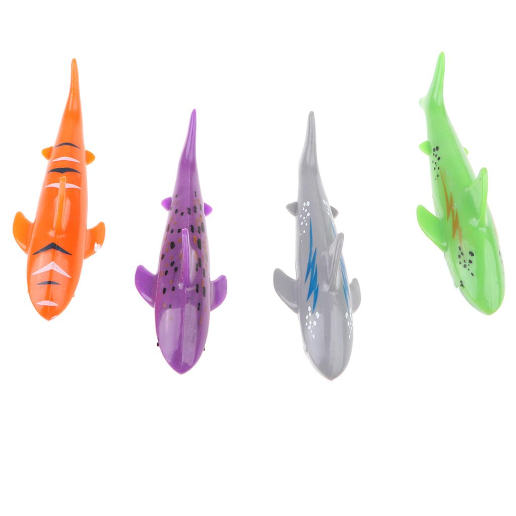 8Pcs Colorful Diving Sticks Kids Swimming Underwater Toy Gift Shark Torpedo