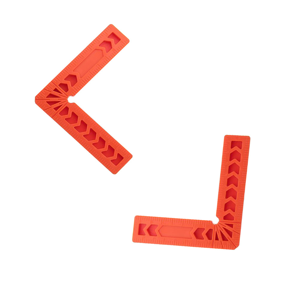90 Deg L Shape Square Right Angle Clamps Corner Clamping Ruler Plastic 2 Pcs