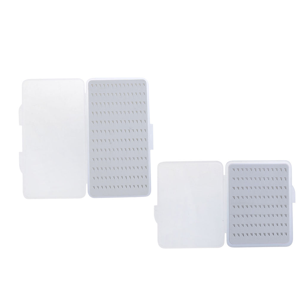 2pcs Fly Fishing Box Super Slim Waterproof Fishing Flies Lure Box 2 Size