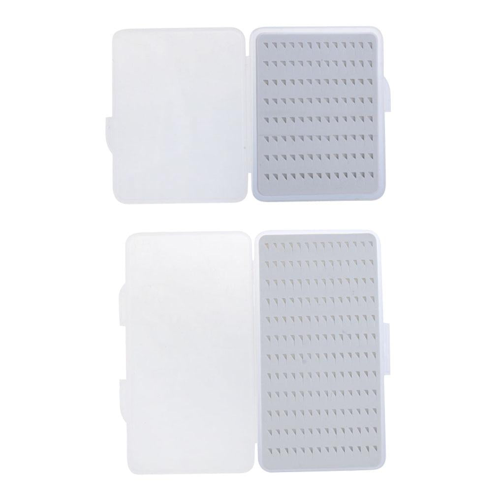 2pcs Fly Fishing Box Super Slim Waterproof Fishing Flies Lure Box 2 Size