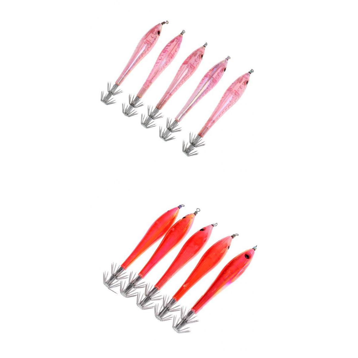 10pcs Squid Lure Jig Hook Lure Hard Plastic Baits Glow in Dark Fishing Tool