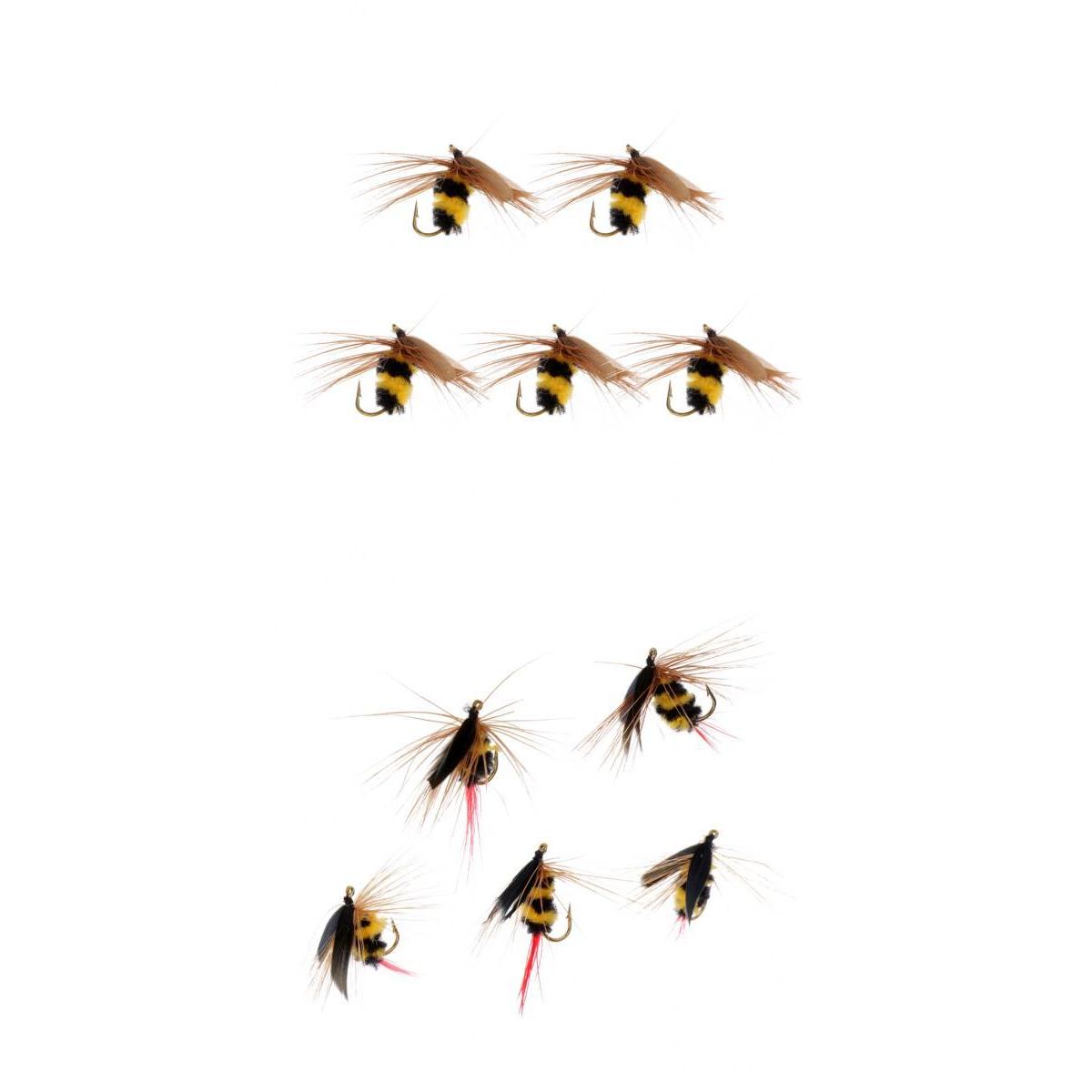 10pcs Bumble Bee Nymph Trout Flies Fly Fishing Hook Bionic Bee Insect Baits