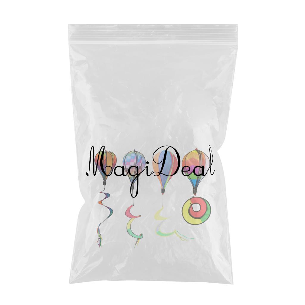 4pcs Hot Air Balloon Windsocks Kites Garden Yard Outdoor Toy Windsock