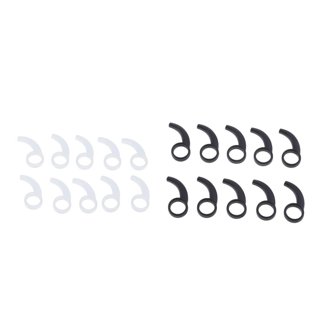 20 Pieces Silicone Earphone Ear Hooks Plugs for In-Ear Headphone 9MM-13MM