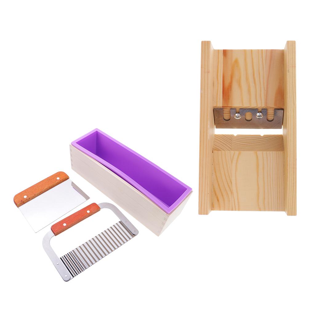 4 Pieces/set Silicone Soap Mold Loaf with Soap Cake Cutter Beveler Planer