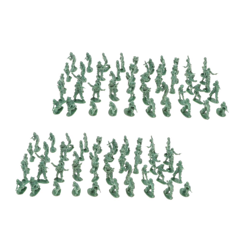 200 Pieces 4cm PP Toy Men figures Men Accessories Green