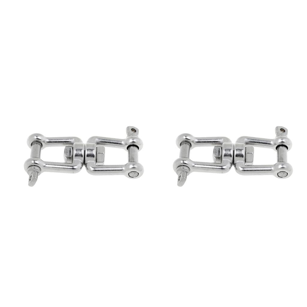 2Pcs 304 Marine Grade Stainless Steel Chain Anchor Swivel Jaw M8 M10