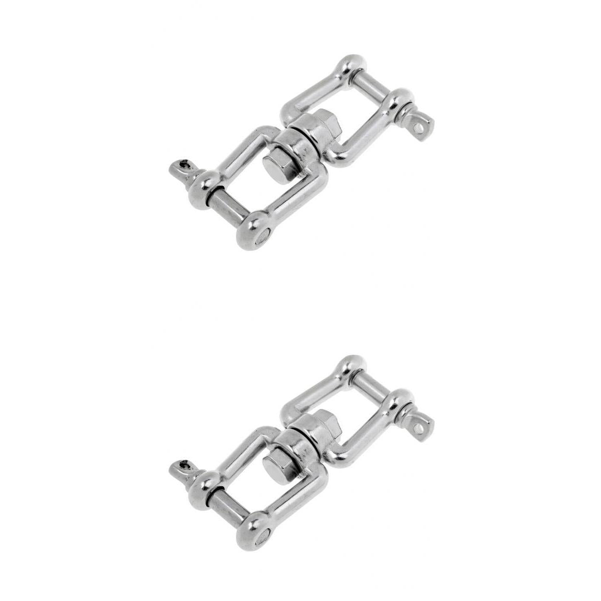 2Pcs 304 Marine Grade Stainless Steel Chain Anchor Swivel Jaw M8 M10
