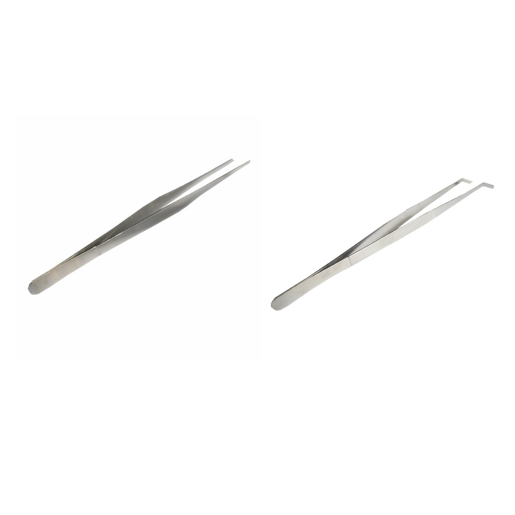 2 pcs 30cm Stainless Steel Tweezers Pet Insects Gardening Feeding Tool