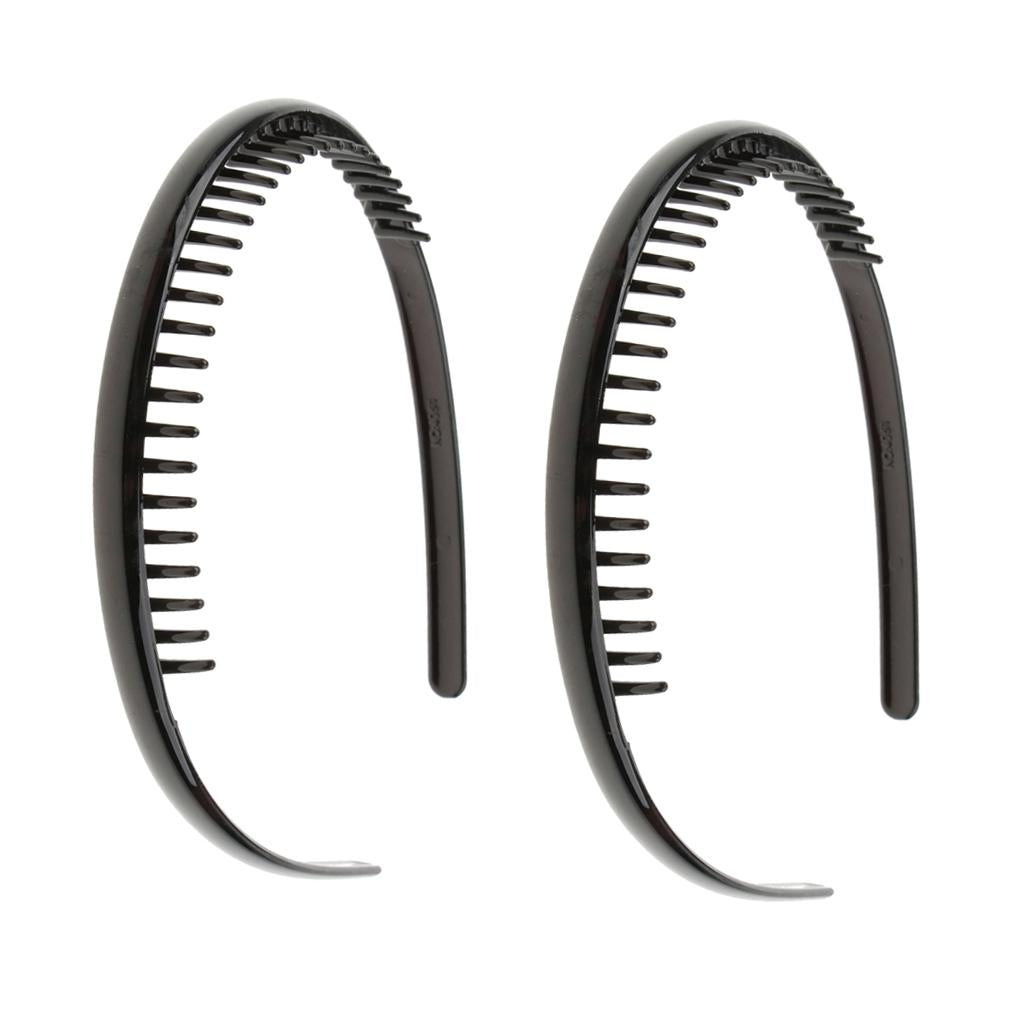 2pieces Phenovo Zigzag Hair Band Toothed Headband Women Men Hair Accessory