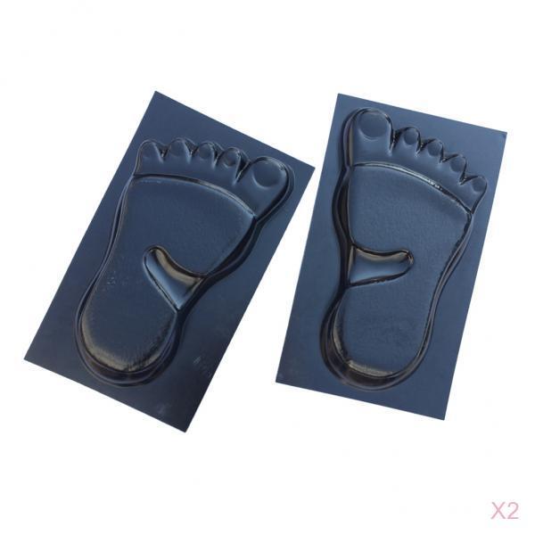 2 Pair Human Feet Footprints Stepping Stone Footprint Concrete Mold Garden