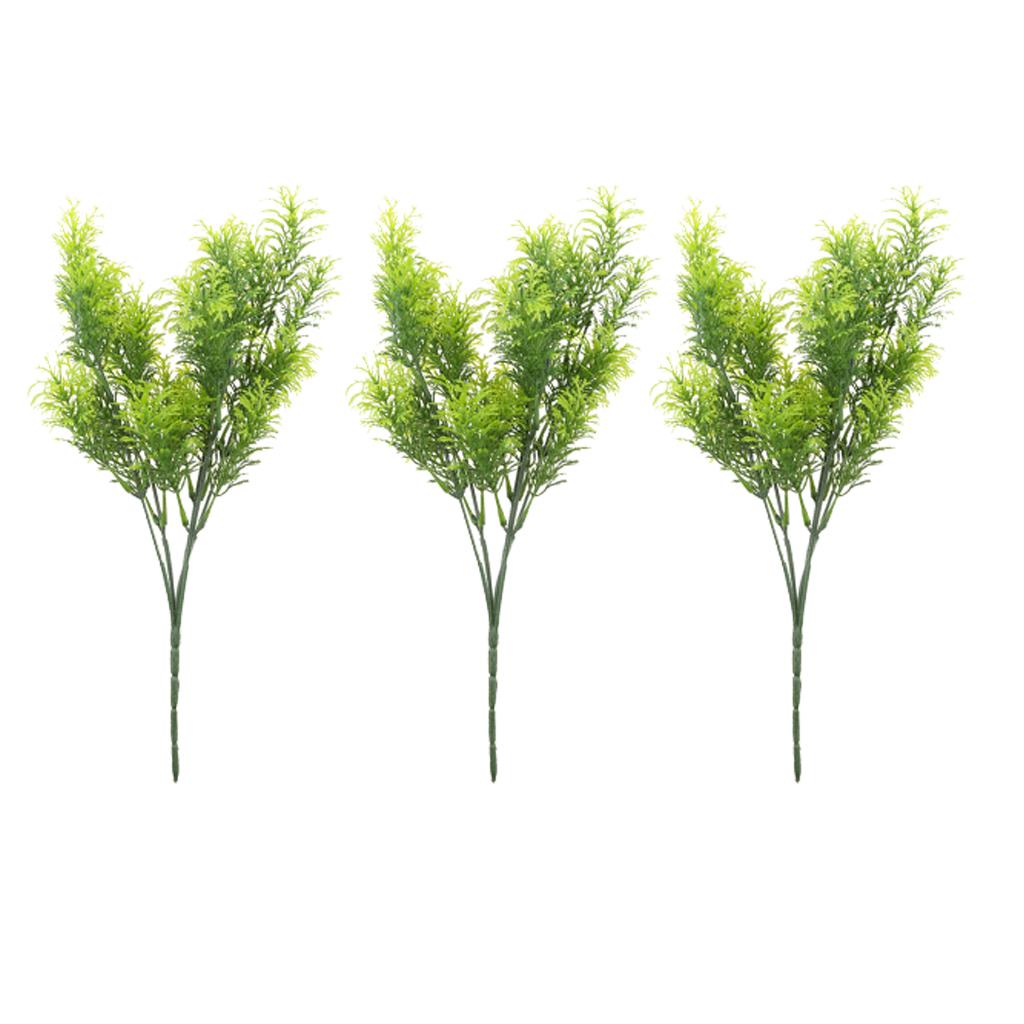 3Pcs 30cm Green Artificial Cedar Tree Home Garden Decoration Conifer Tree
