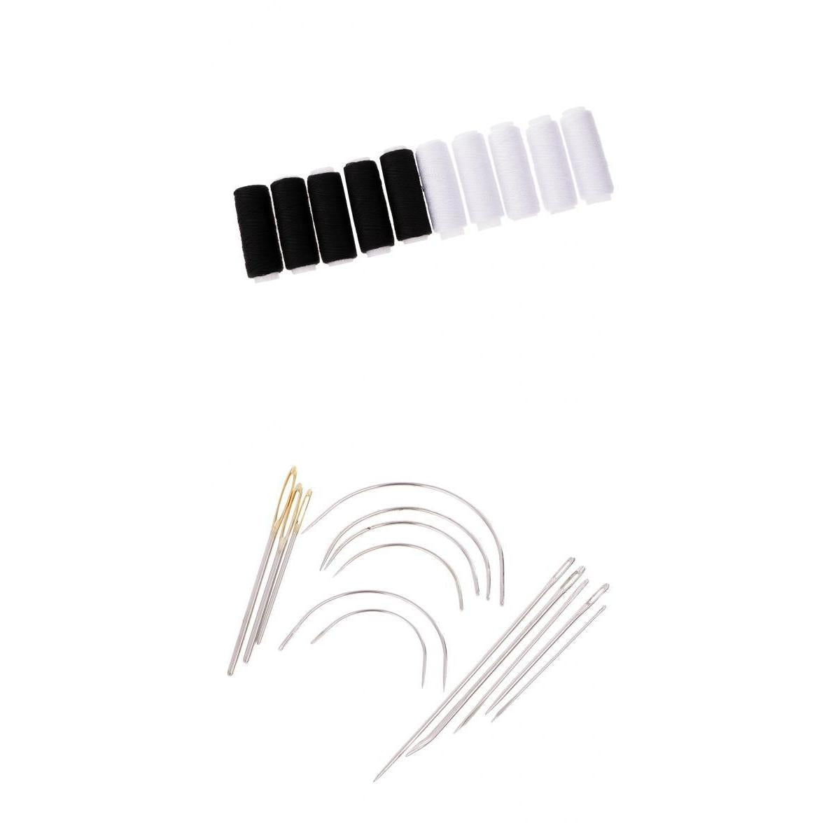 24Pcs/lot Jeans Sewing Thread & Hand Sewing Needles Leather Curved Needle