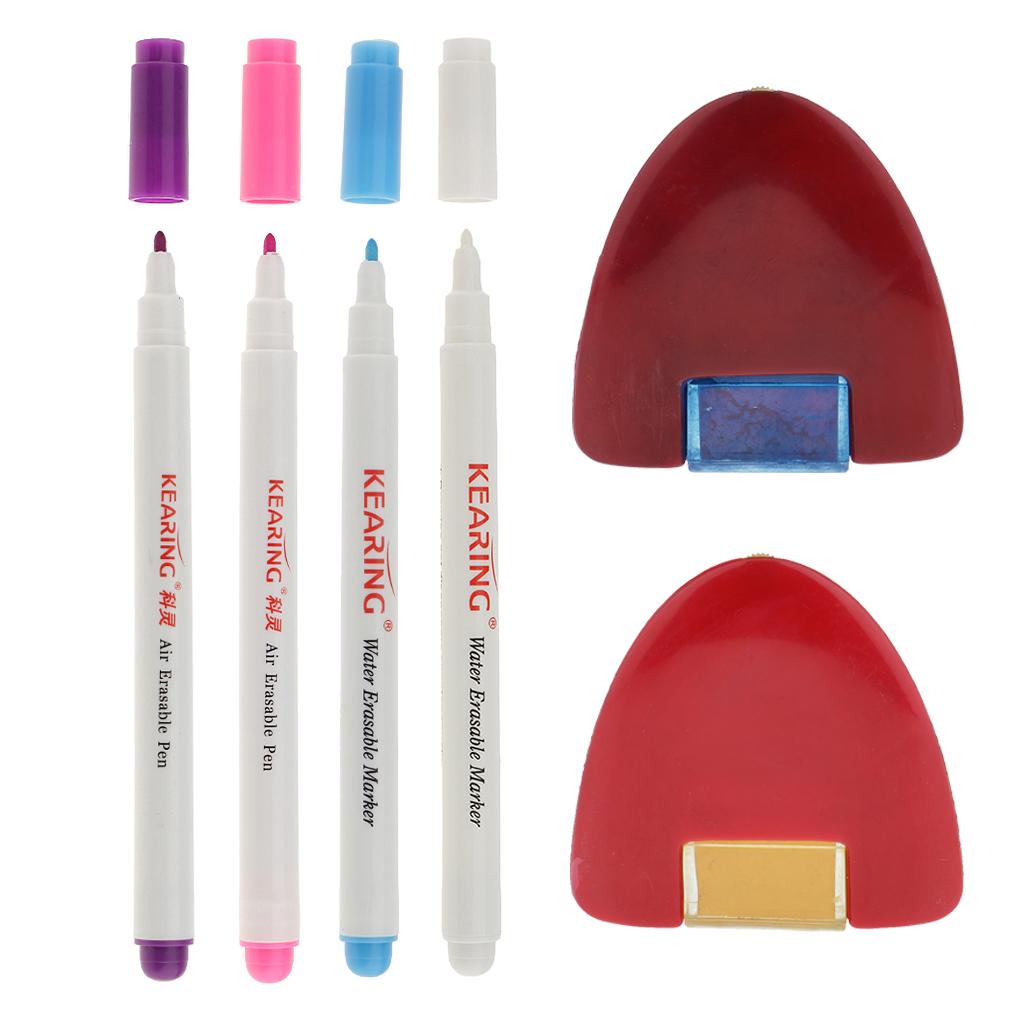 6Pcs Water Erasable Pen Tailors Chalk Fabric Marker for Sewing Dressmaking