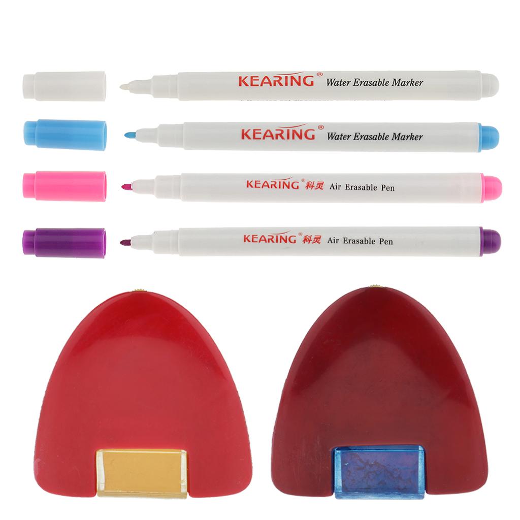 6Pcs Water Erasable Pen Tailors Chalk Fabric Marker for Sewing Dressmaking