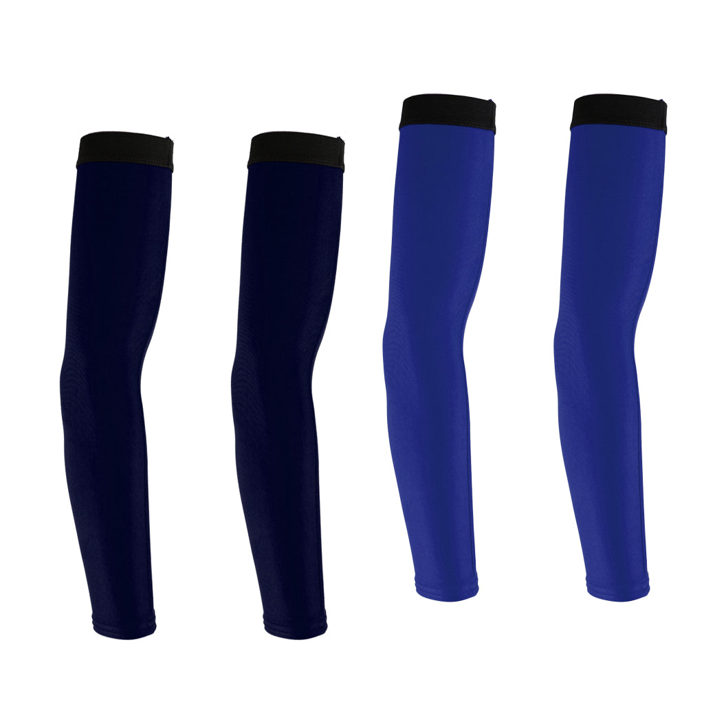 Bike Golf Arm Sleeves Sun Protection Cuff Cover Arm Warmer Dark Blue &Navy