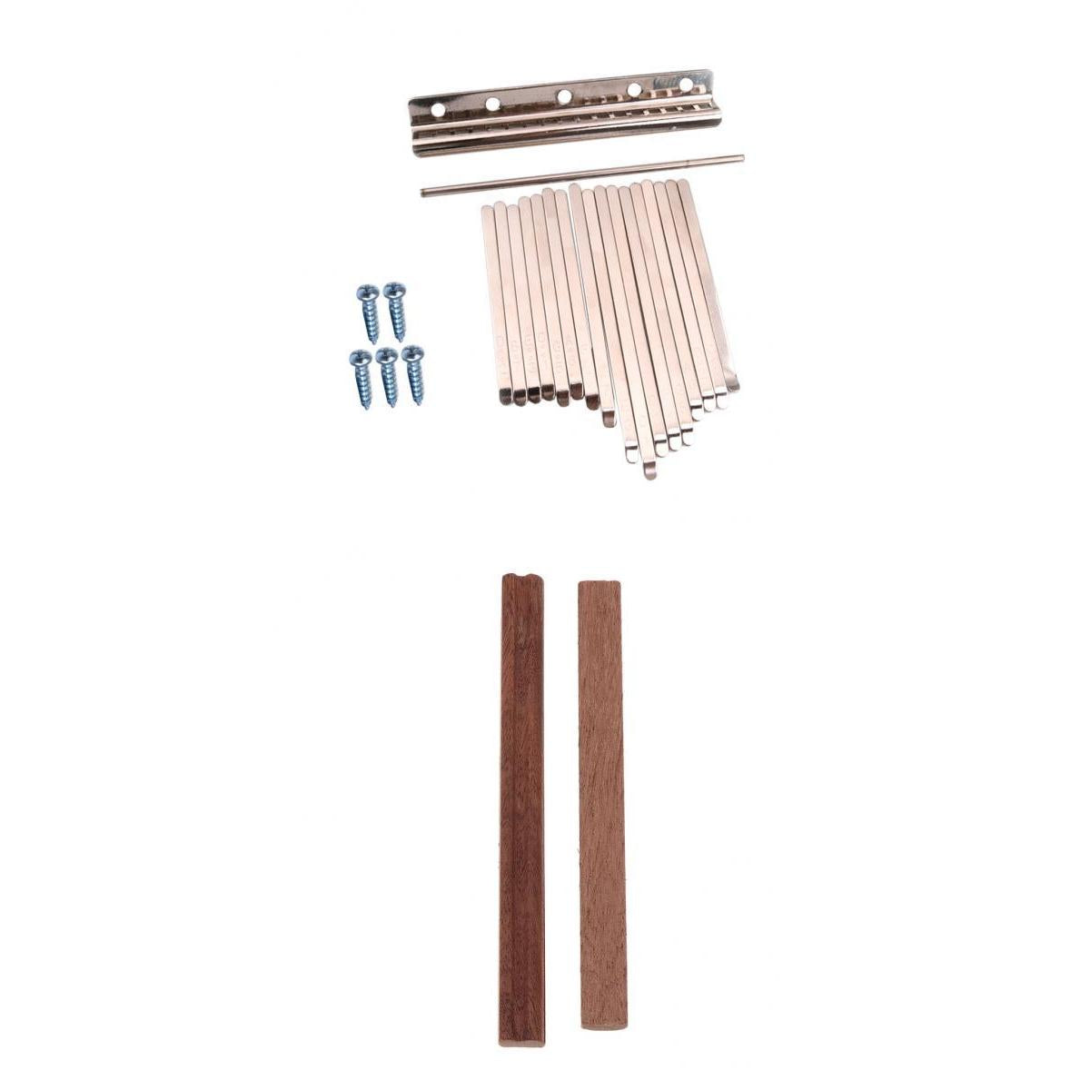 17 Note Kalimba Thumb Piano Steel Keys+2pcs Wooden Bridge for DIY Kalimbas