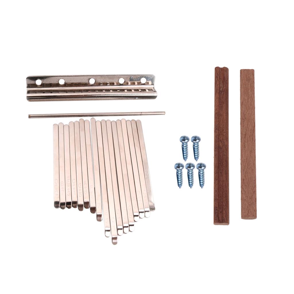 17 Note Kalimba Thumb Piano Steel Keys+2pcs Wooden Bridge for DIY Kalimbas