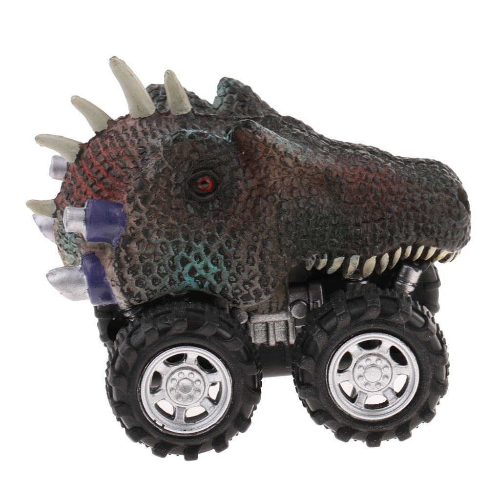 2 Pieces Kids Children Pull Back Car Dinosaur Figures Jurassic Toy Model