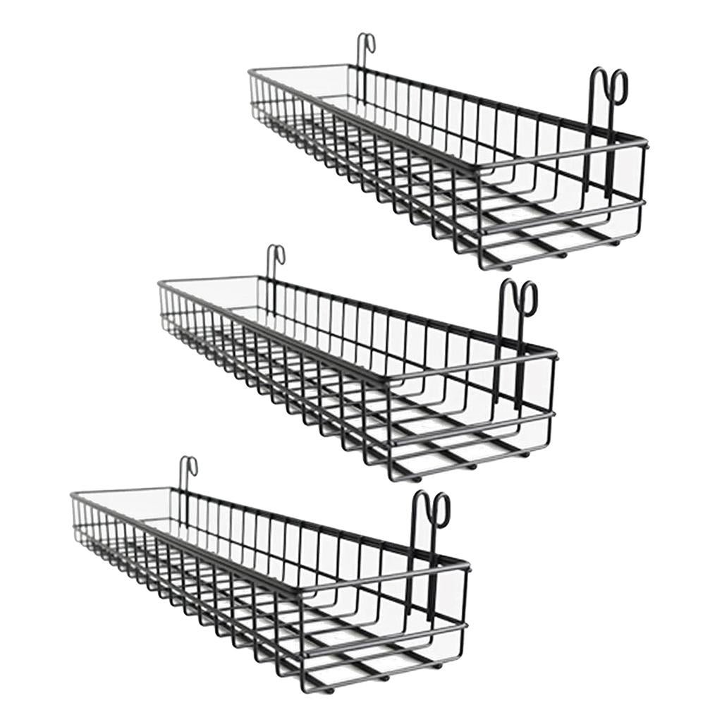 3 Pieces Storage Basket Display Shelves Rack Holder Bathroom Home Decoration