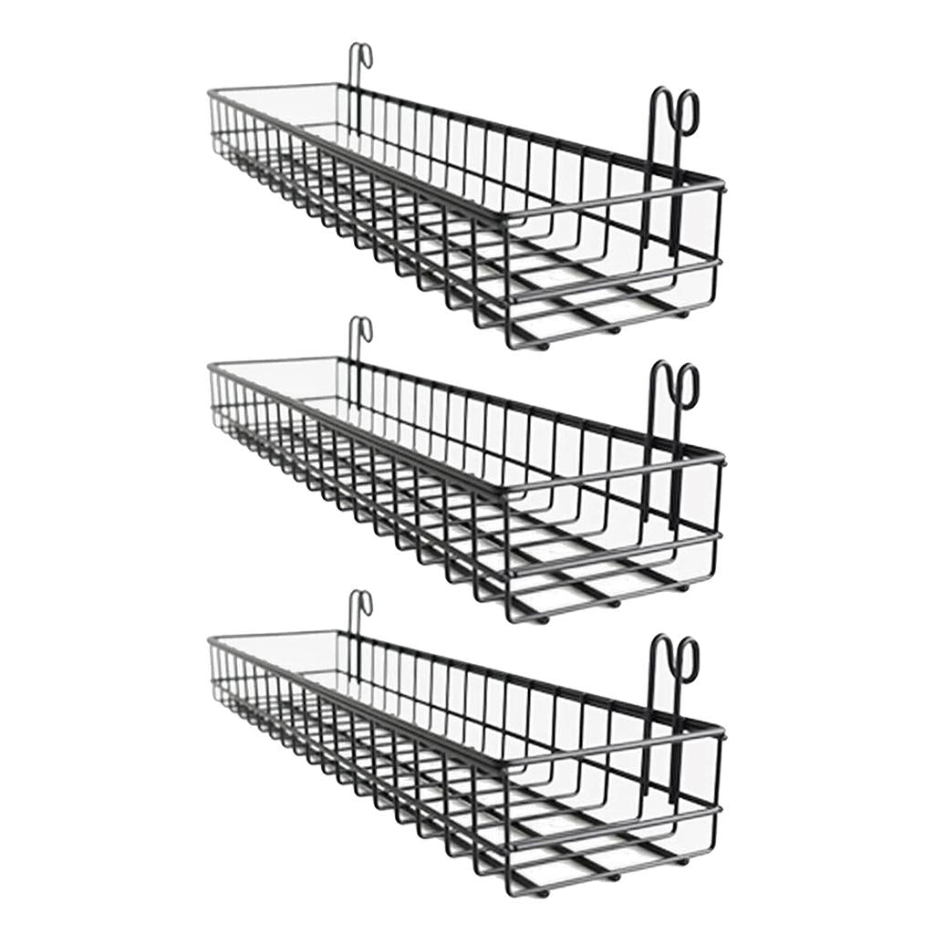 3 Pieces Storage Basket Display Shelves Rack Holder Bathroom Home Decoration