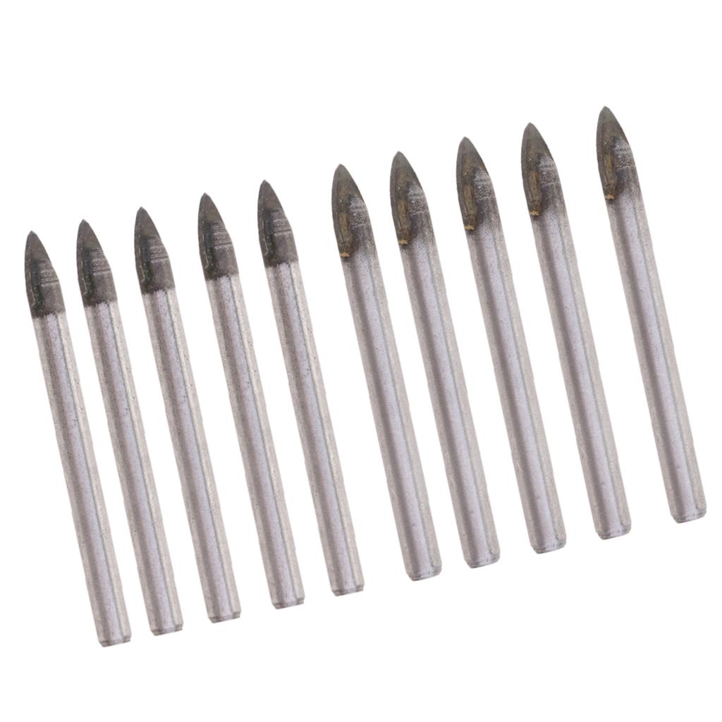 10pcs Triangular Drill Bits Set Tiles Ceramic Glass Opener