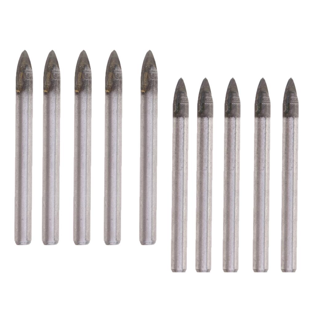 10pcs Triangular Drill Bits Set Tiles Ceramic Glass Opener