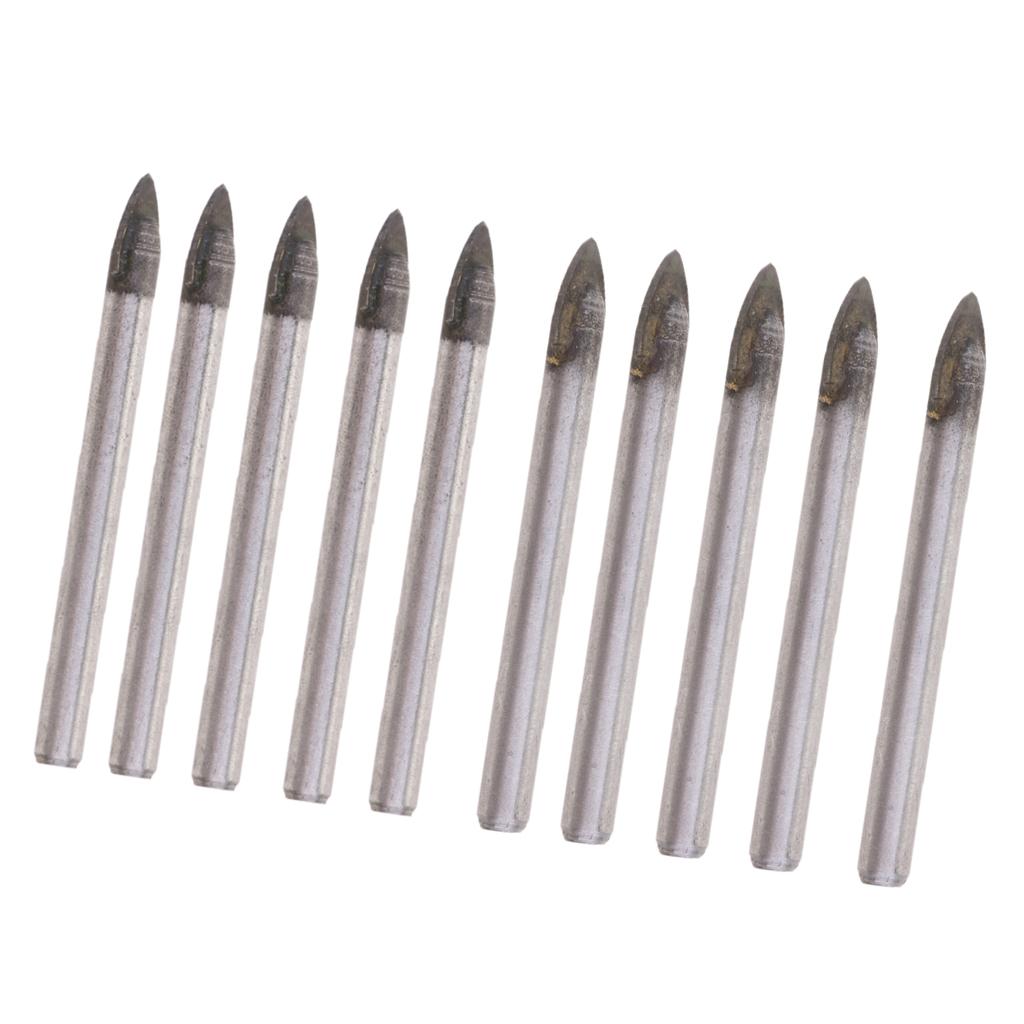 10pcs Triangular Drill Bits Set Tiles Ceramic Glass Opener