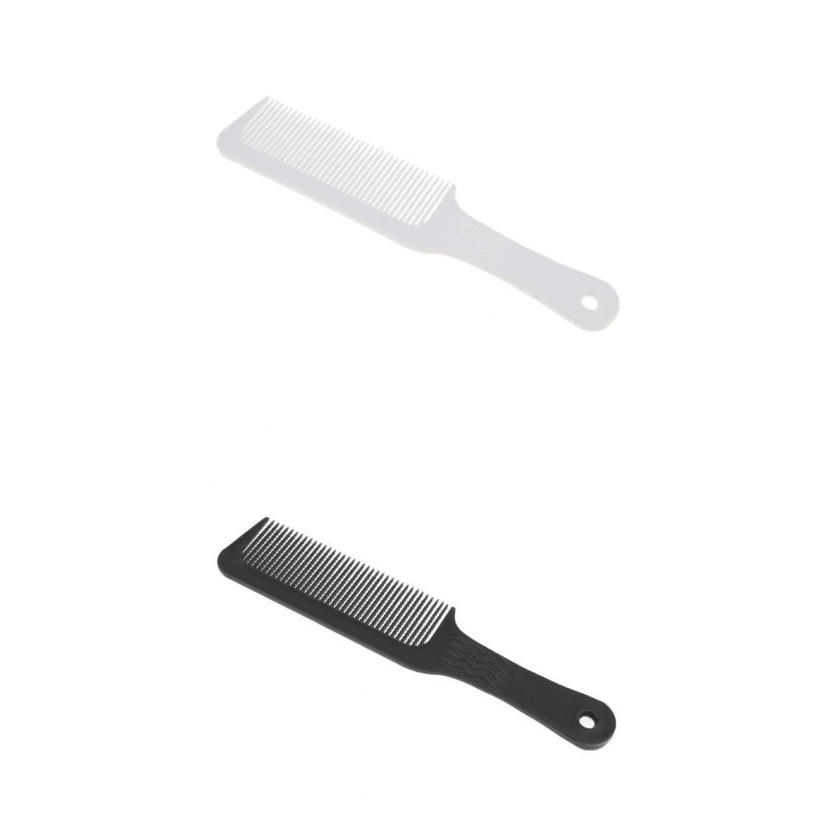 2Pcs Flat Top Clipper Comb Finely Waved Teeth Barber Hair Cut Styling Combs