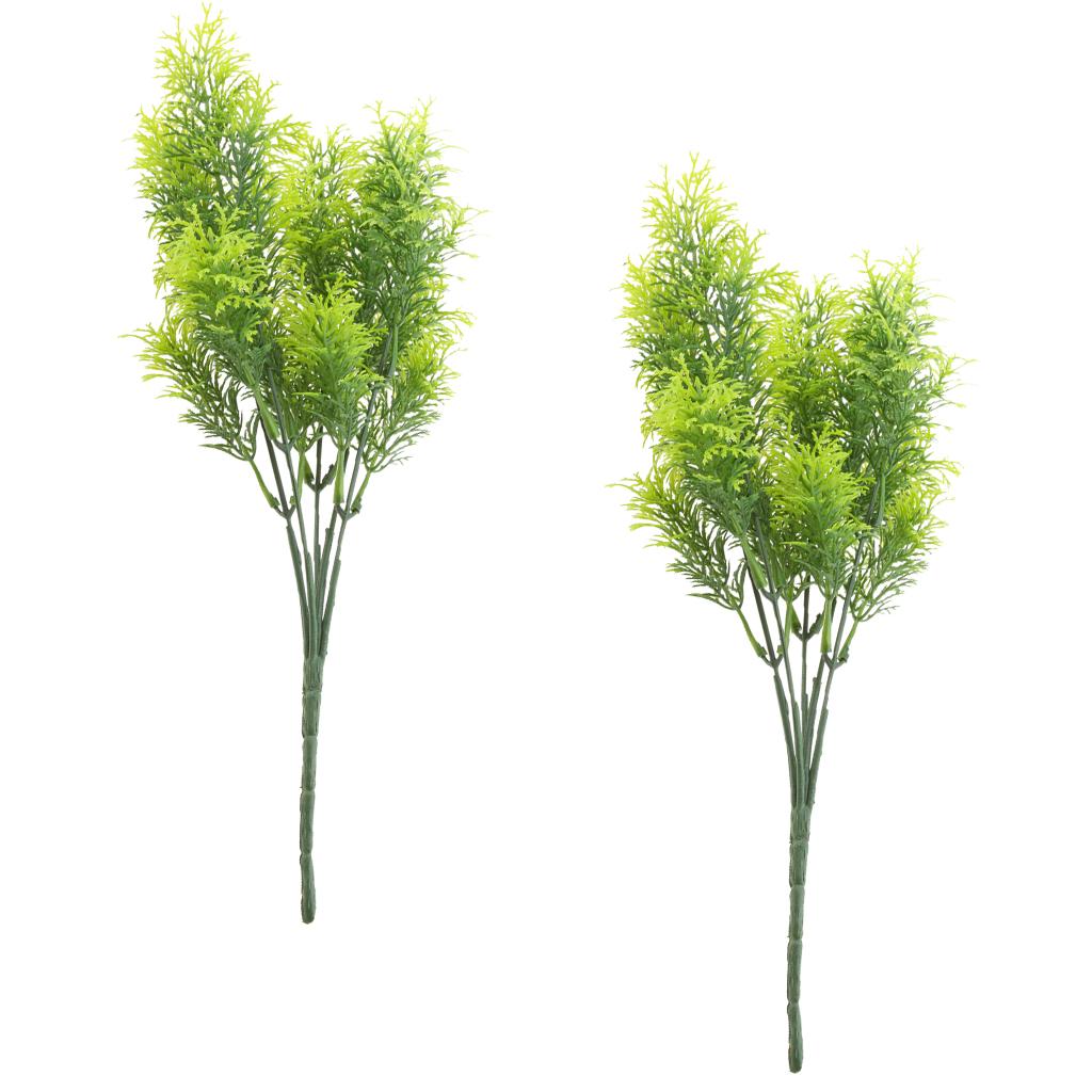 2Pcs 30cm Green Artificial Cedar Tree Home Garden Decoration Conifer Tree