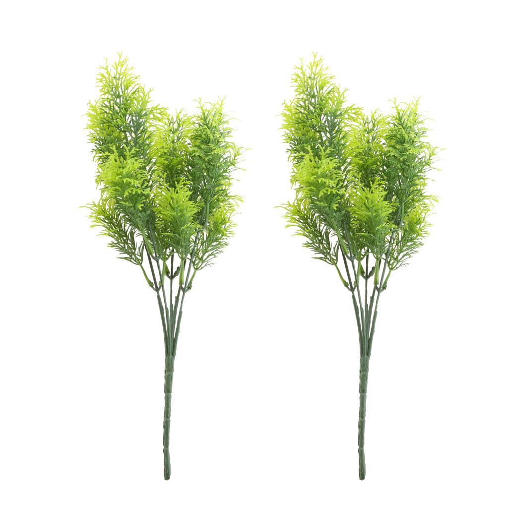 2Pcs 30cm Green Artificial Cedar Tree Home Garden Decoration Conifer Tree