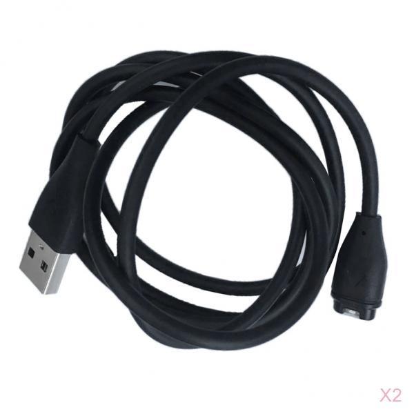 2 X Replacement USB Charging Cable for Garmin fenix5/5x/5s SmartWatch Black
