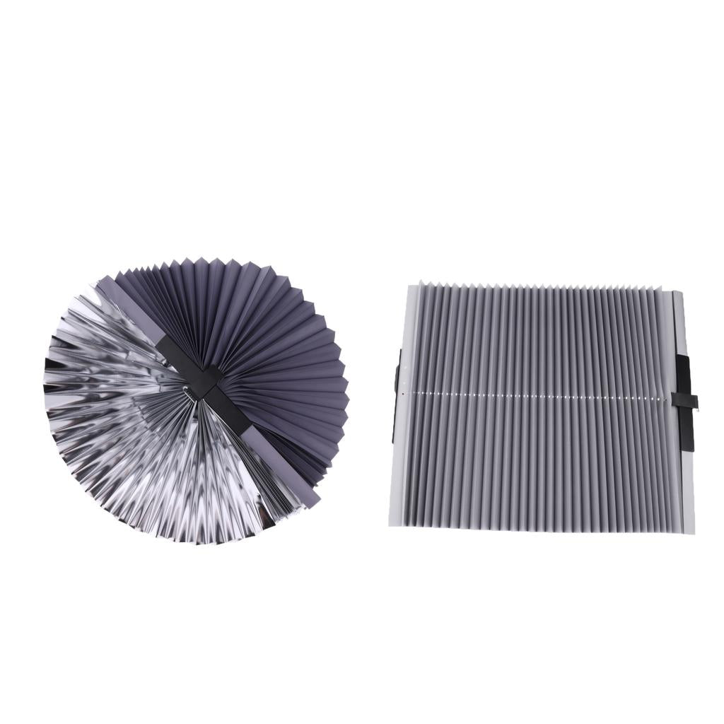 2pcs Car Sun Insulation Curtain UV Protection Retractable Shield Covers