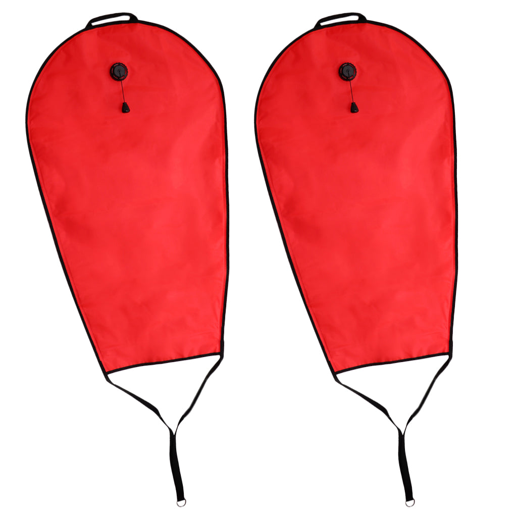 2 Pieces Technical Scuba Diving 125lbs Lift Bag with Over Pressure Valve