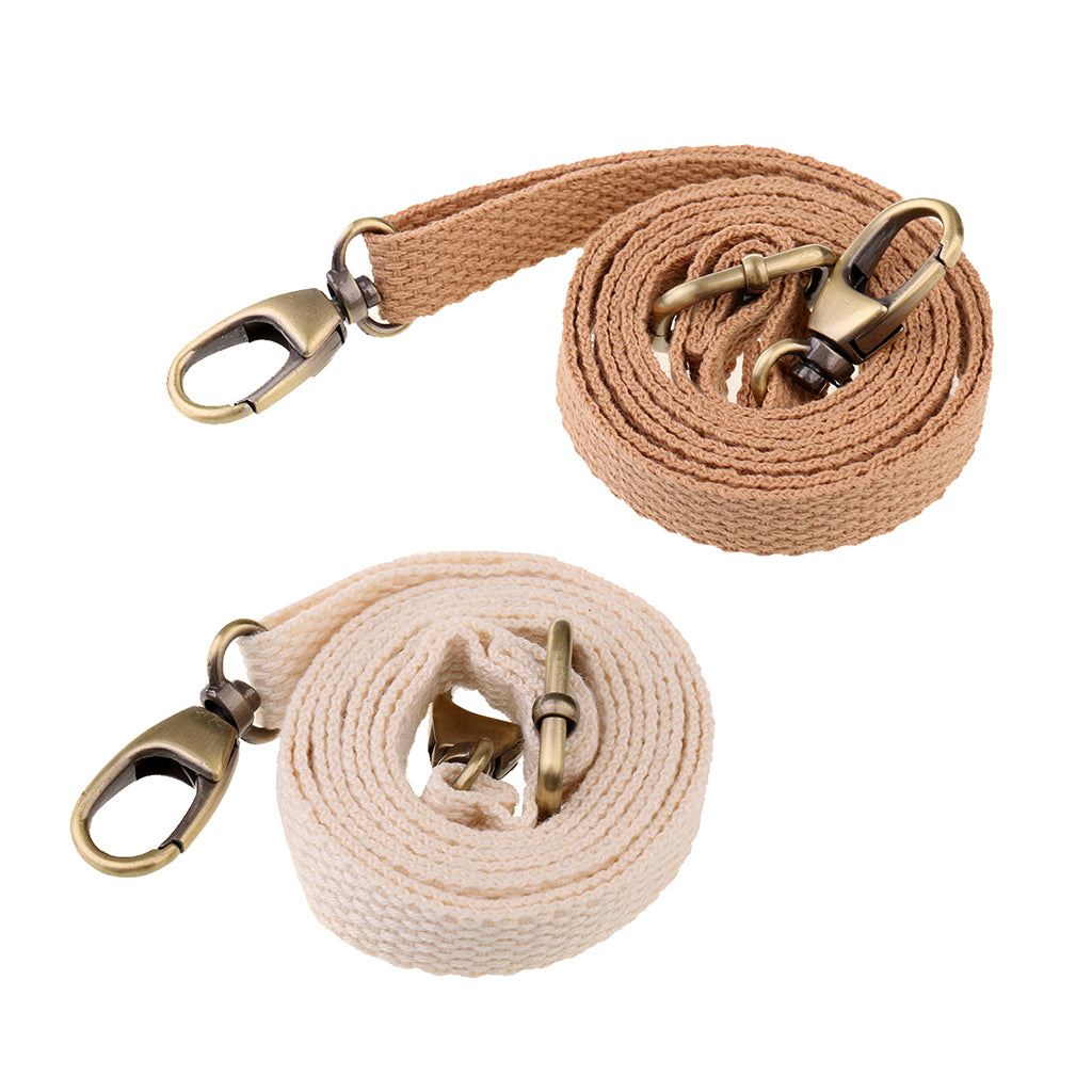 2Pices Adjustable Canvas Bag Handle Shoulder Bag Strap Replacement 1.2cm
