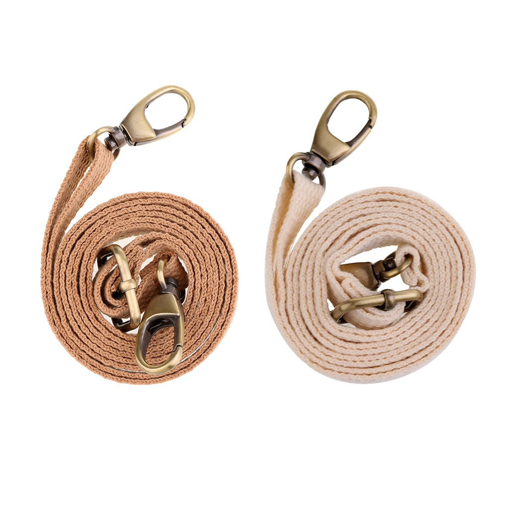 2Pices Adjustable Canvas Bag Handle Shoulder Bag Strap Replacement 1.2cm