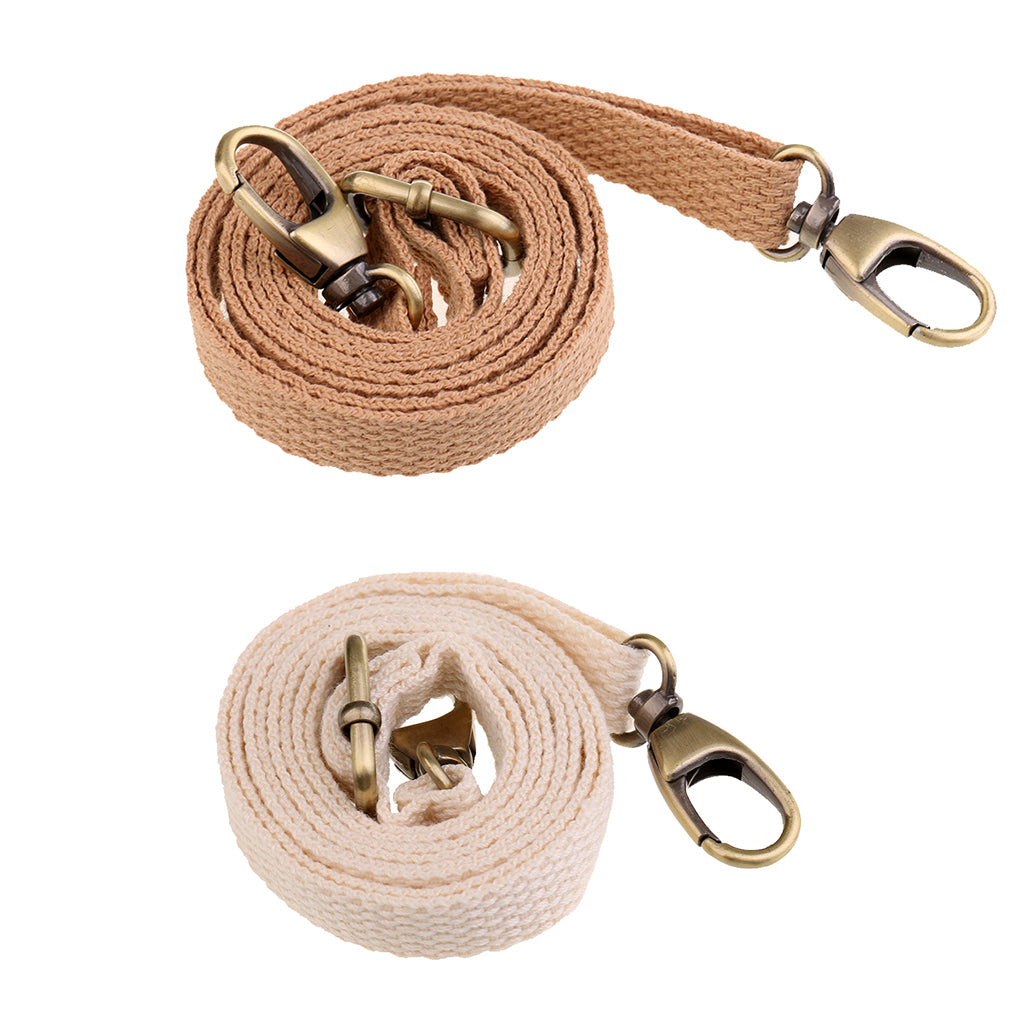 2Pices Adjustable Canvas Bag Handle Shoulder Bag Strap Replacement 1.2cm