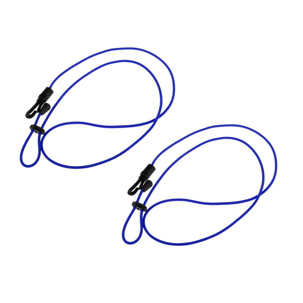 2 Pieces Safety Kayak Paddle Leash Fishing Rod Cord Royal Blue