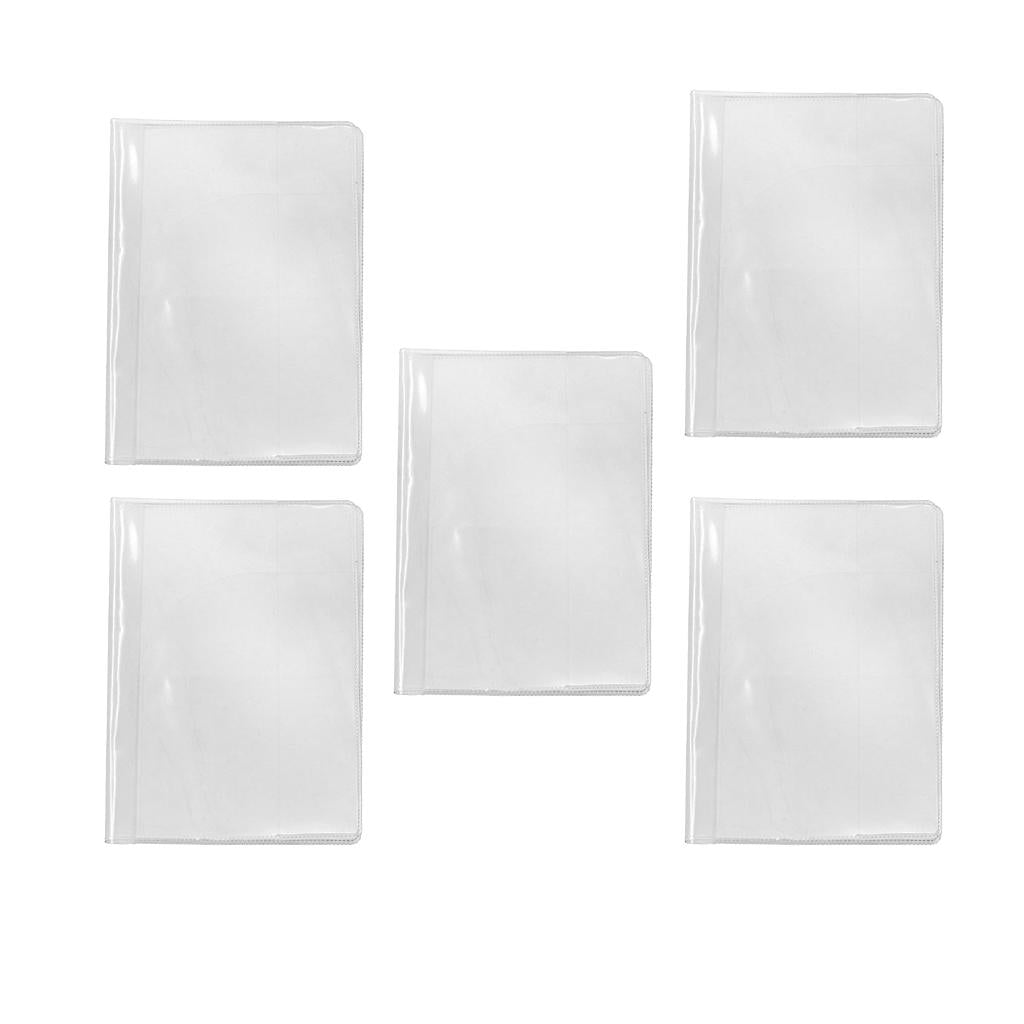 5Pieces Waterproof Passport Cover Clear Plastic ID Card Protector Case clear