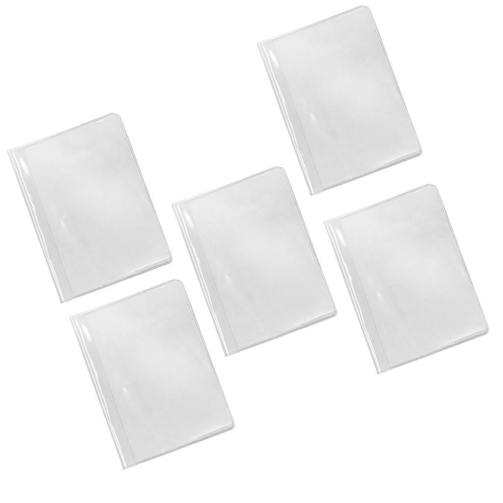 5Pieces Waterproof Passport Cover Clear Plastic ID Card Protector Case clear