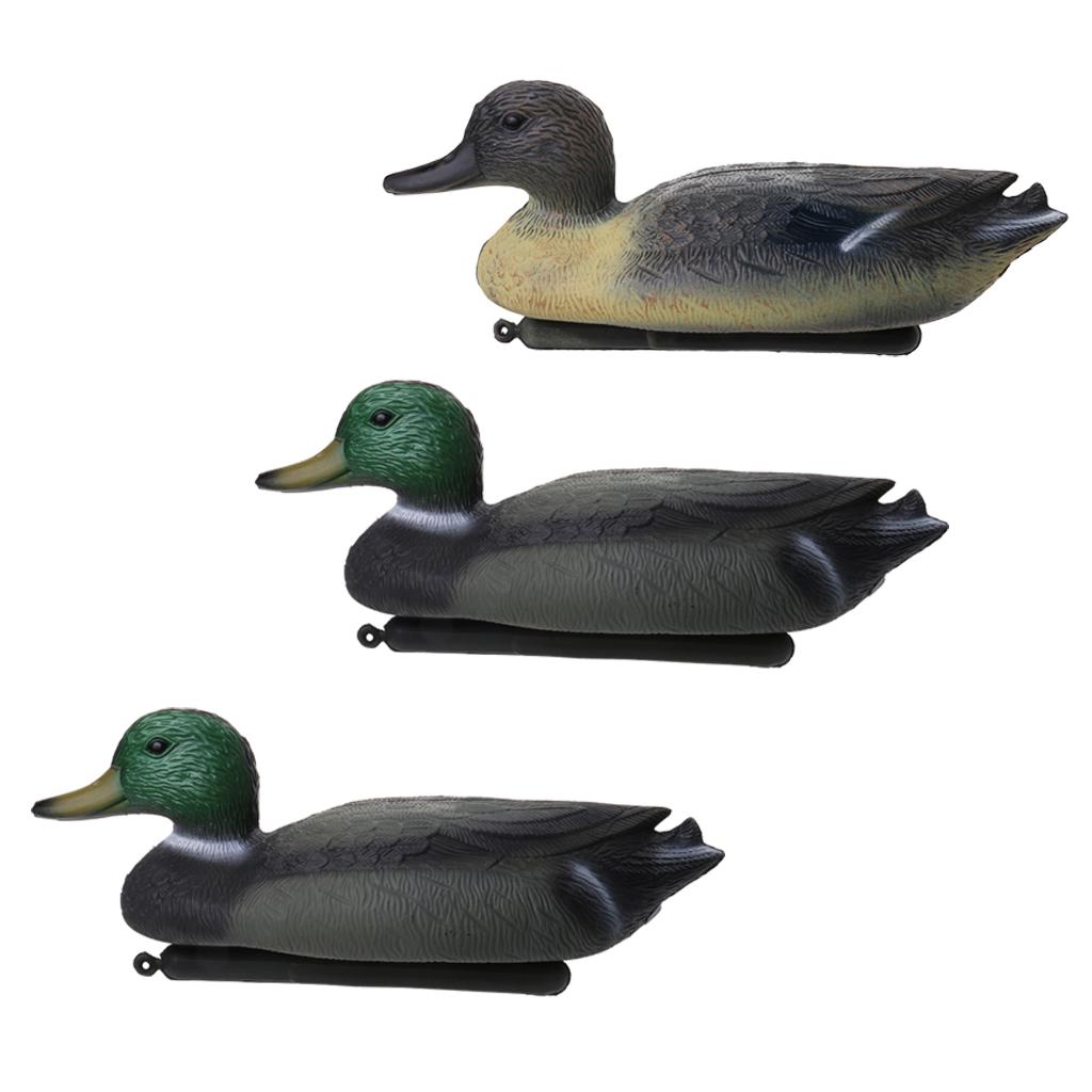 3pcs Floating Duck Decoy Decoying Drake Hunting Bait Ornaments Garden Decors