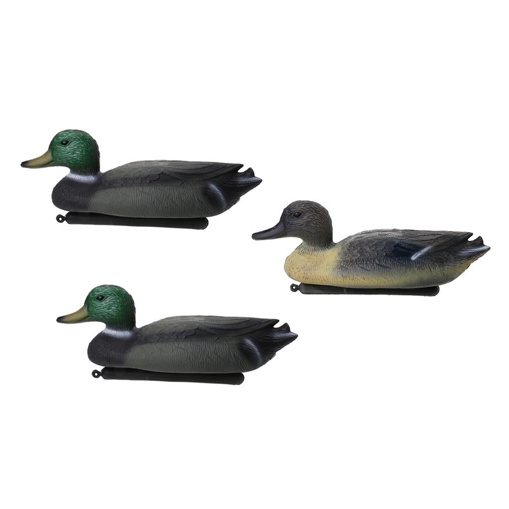3pcs Floating Duck Decoy Decoying Drake Hunting Bait Ornaments Garden Decors