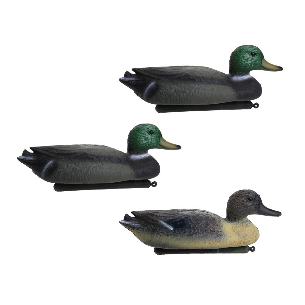 3pcs Floating Duck Decoy Decoying Drake Hunting Bait Ornaments Garden Decors