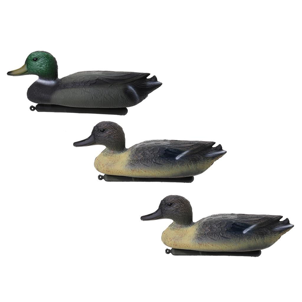 3 Pieces Floating Duck Decoy Drake Hunting Bait Lawn Ornaments Garden Decors