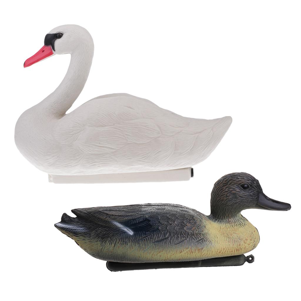 2pcs Floating Duck Drake Decoy Swan Goose Hunting Bait Ornament Garden Decor