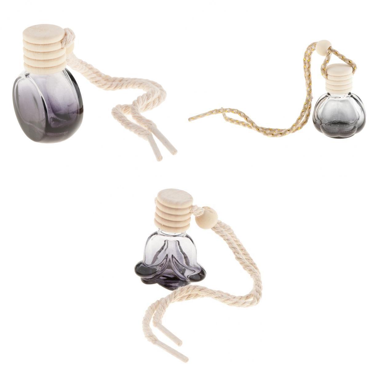 3Pcs 10ml Empty Perfume Bottle Pendant Car Hanging Ornament Home Decor