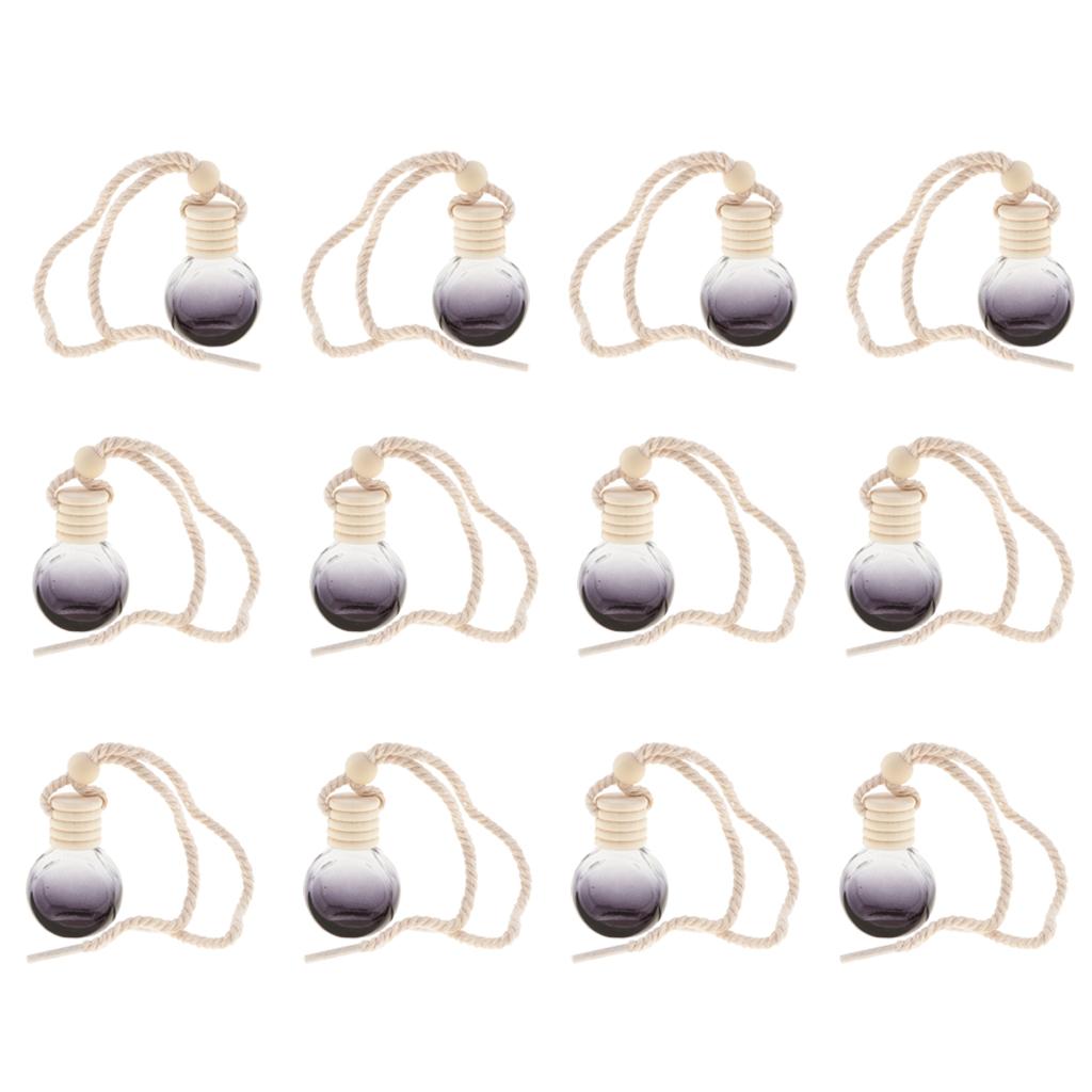 10ml Empty Perfume Bottle Pendant Car Hanging Ornament Home Decor 12Pieces