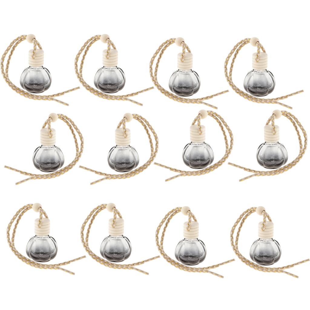 12Pcs 10ml Empty Perfume Bottle Car Hanging Pendant Home Decor Pumpkin