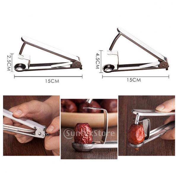 2 PCS Stainless Cherry Stone & Olive Stoner Pitter Seed Remover Pitting S+L