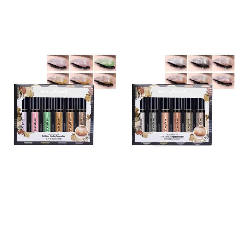 12pcs/set Shiny Eyeshadow Liquid Makeup Glitter Glow Eye Shadow Shimmer